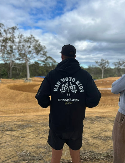 Adult Heavy Hoodie - Lets go Racing !