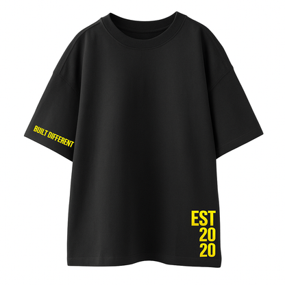 Adults - Built Different Yellow Tee